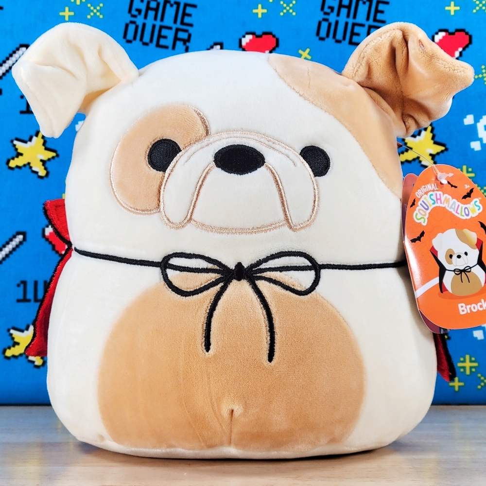 Squishmallow Vampire Brock the Dog 8" 2022 Collectible Halloween Toy Plush NWT